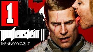 WOLFENSTEIN 2 The New Colossus Gameplay Walkthrough Part 1 (FULL GAME) Lets Play Playthrough