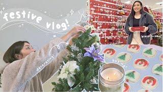 HOLIDAY PREP VLOG!️  Christmas decorating, baking, Bath & Body Works and Target shopping!