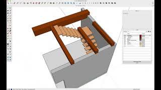 Эскиз лестницы на SketchUp | Для Руслана Накаплово | Изготовление лестниц под ключ Тел 89171241768