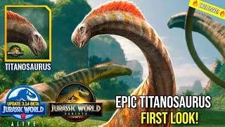 Titanosaurus EXCLUSIVE FIRST LOOK! New Rebirth Epic in Jurassic World Alive 3.14