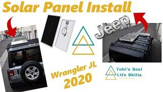 Energizing my Jeep Wrangler | Solar Panel on car roof | Installation HowTo