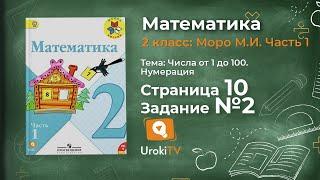 Страница 10 Задание 2 – Математика 2 класс (Моро) Часть 1