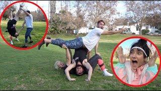 GIRLFRIEND TEACHES US ACROBATICS!!