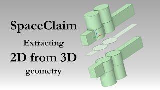 An easy method to extract 2D surface from 3D in SpaceClaim