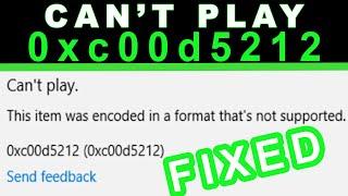 0xc00d5212 video codec error in Windows 10