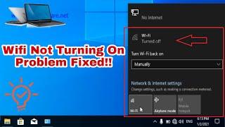 How to Turn on Wifi on Window 10 in Laptop | Wifi Not Turning on Problem Solved | Wifi Turned Off