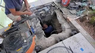 Comercial pool leak with floating floor
