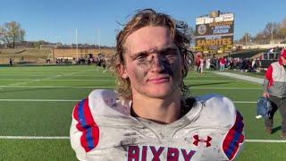 Bixby’s Jett Turner after scoring 3 TDs in semifinal win over Owasso