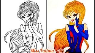 World of Winx || How to draw Stella from World of Winx || Мир Винкс || Как нарисовать Стеллу