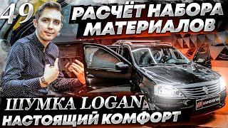 Шумоизоляция Renault LOGAN за 1 день | Система Настоящий Комфорт | Расчёт материалов | Рено Логан