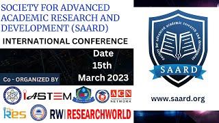 SAARD INTERNATIONAL CONFERENCE | 15th March 2023