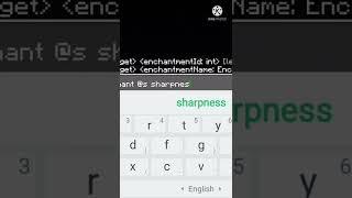 How to enchant your sword with command in minecraft pe #short #shortvideo