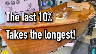 How far along is the Jimmy Skiff II wooden boat build?