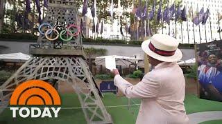 Get a look at the Paris Olympics-themed rink at Rockefeller Plaza!