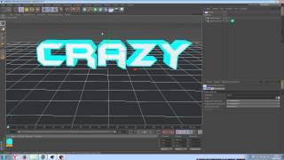 неоновый текст в Cinema4d