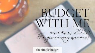 budget with me | november 2024 | giveaway winner! | etsy shop news | zero based budget