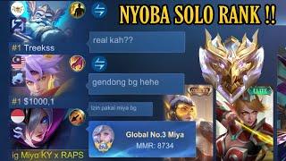 REAKSI 1 TIM KETEMU TOP GLOBAL MIYA | AUTO GENDONG SAMPAI DAPAT MANIAC - MOBILE LEGENDS