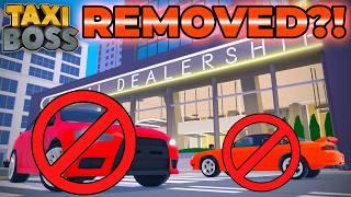 These cars just got REMOVED in Taxi Boss! (Roblox Taxi Boss)