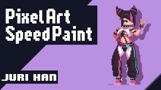 Juri Han (Street Fighter 6) - Pixel art SpeedPaint