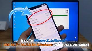 How To iPhone X Jailbreak iOS 16.7 - 16.7.8 On Windows (Palera1n  ROOTLESS)