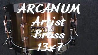 Arcanum Artist Brass 3mm 13x7 (обзор малого барабана, snare drum test)