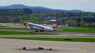 EDELWEISS HB JMF A340-300 (4K) A QUITE WEIRD TAKE OFF