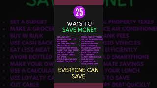 25 way to save money || Viral Shorts Video #short #savingmoney #money #save #savingmoney
