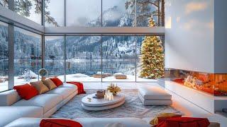 Smooth Winter Jazz Music at Warm Living Room Ambience  Jazz Relaxing Music & Crackling Fireplace