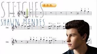 Shawn Mendes - Stitches - Partitura para Violín-GuitarraTutorial