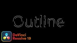 Outline Text Animation in Davicni Resolve 19