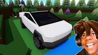 Roblox BUILD A BOAT Funny Moments (TESLA CYBERTRUCK)