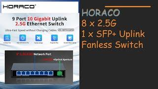 HORACO 9 Port 2 5G + SFP+ Uplink Fanless Switch