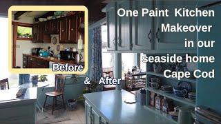 Tour My Seaside Kitchen Makeover | One Color Makeover | One Tone Color Redo in our Cape Cod Kitchen