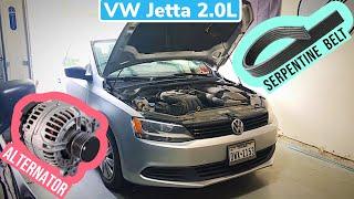 How To Replace VW Jetta Alternator & Serpentine Belt, MK6 2011-2018