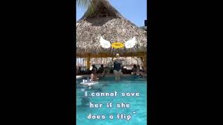 Drunk People Flipping at Mr. Sanchos! Drowning in a 4ft pool?  #mrsanchos #drunks #cruisewithblake