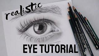 HOW TO DRAW A REALISTIC EYE WITH GRAPHITE PENCILS | Tutorial