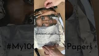 Aluminum foil image transfer on cardstock! #My100CollagePapers Day 39