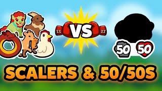 Super Auto Pets but we can only use SHOP SCALERS & 50/50S