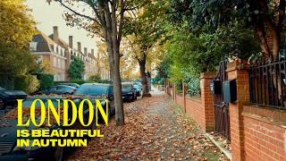 London is Beautiful in Autumn, Walking Tour 4K