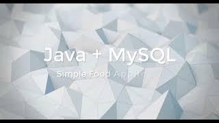 Simple Java app with MySQL database