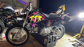 Refreshing a TTR 90 Part 2.5: Tires, Front and Rear Sprockets and chain