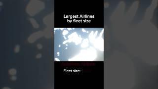Largest airlines by fleet size