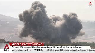 At least 100 people killed, hundreds injured in Israeli strikes on Lebanon