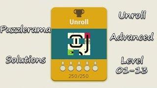 Puzzlerama Solutions - Unroll Advanced ( Level 01-13 )