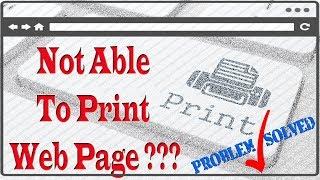 Not Able To Print Web Page ??? Print what you see In Web Page