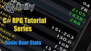 Unity RPG Tutorial - Basic User Stats