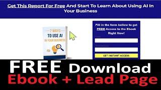 Ways to Use Ai For Your Business - Free Ebook + Lead Gen Landing Page