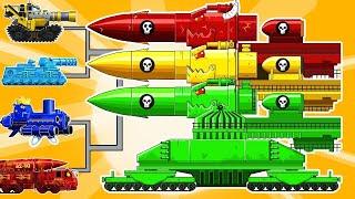 Monster tank: HYBRID DORA ROCKET vs MEGA TANK | Cartoons about tanks