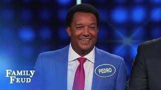 Rhymes with yummy... | Celebrity Family Feud