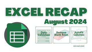 Excel Recap August 2024‼️ #excel